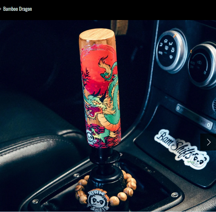 JDM anime style bamboo shift knobs by Bam Shif bam shifts bamboo dragon shift knob