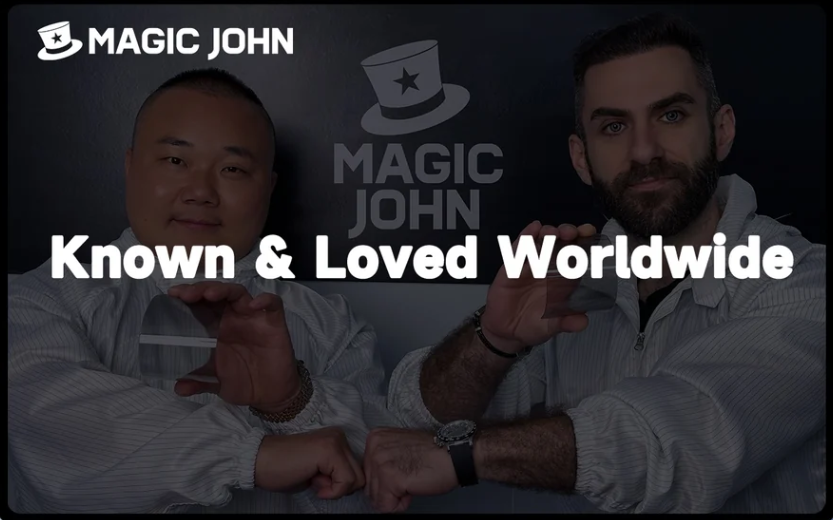 Two people promoting Magic John brand
