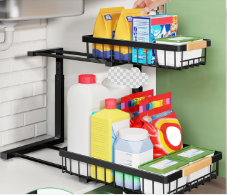 Best 2 tier under sink organizer with sliding shelves for small kitchens