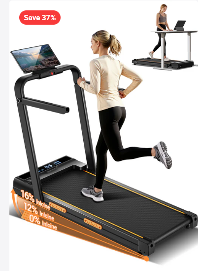 Umay treadmill with incline for apartment home workout